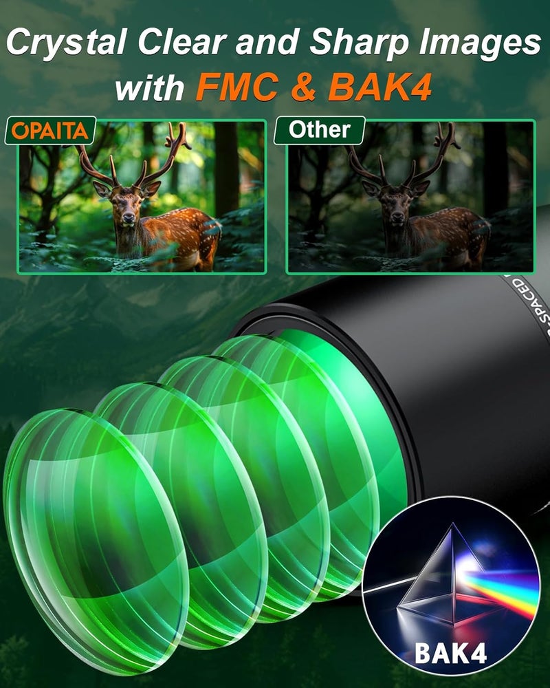 opaita 25-75X80 Spotting Scope for Shooting Hunting - Spotter Scopes with Tripod Phone Adapter Waterproof HD Scope for Target Shooting Bird Watching - Image 4
